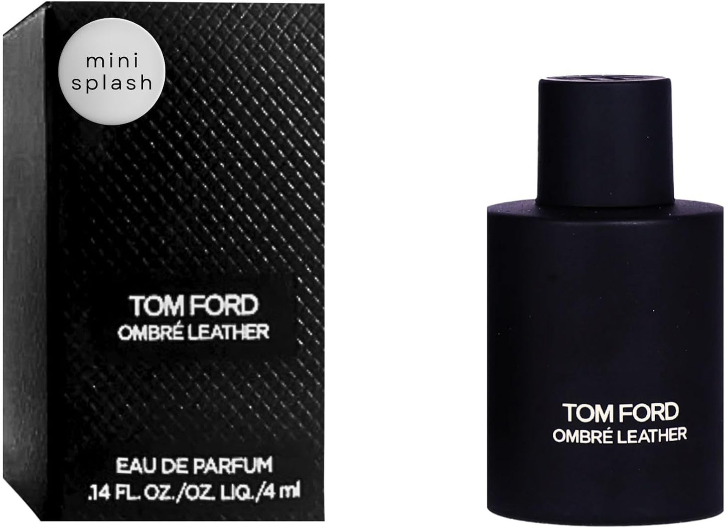 Tom Ford Ombre Leather Eau de Parfum Mini 0.14 fluid ounce 4ml splash bottle boxed | Boxed Travel Size Designer Fragrance, Compact Collectible Miniature Perfume, Luxury Scent Gift for Men