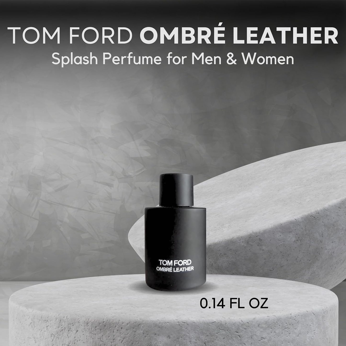 Tom Ford Ombre Leather Eau de Parfum Mini 0.14 fluid ounce 4ml splash bottle boxed | Boxed Travel Size Designer Fragrance, Compact Collectible Miniature Perfume, Luxury Scent Gift for Men